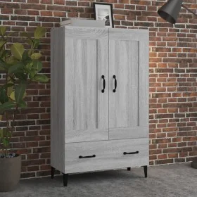 Aparador alto de madera contrachapada gris Sonoma 70x31x115 cm by , Sideboards - Ref: Foro24-817487, Price: 120,60 €, Discoun...