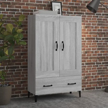 Aparador alto de madera contrachapada gris Sonoma 70x31x115 cm de , Aparadores - Ref: Foro24-817487, Precio: 120,56 €, Descue...