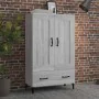 Aparador alto de madera contrachapada gris Sonoma 70x31x115 cm de , Aparadores - Ref: Foro24-817487, Precio: 120,56 €, Descue...