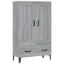 Aparador alto de madera contrachapada gris Sonoma 70x31x115 cm de , Aparadores - Ref: Foro24-817487, Precio: 120,56 €, Descue...