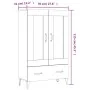 Aparador alto de madera contrachapada gris Sonoma 70x31x115 cm de , Aparadores - Ref: Foro24-817487, Precio: 120,56 €, Descue...