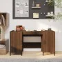 Escritorio de madera contrachapada roble marrón 140x50x75 cm by , Desks - Ref: Foro24-817554, Price: 119,87 €, Discount: %