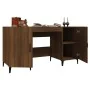Escritorio de madera contrachapada roble marrón 140x50x75 cm by , Desks - Ref: Foro24-817554, Price: 119,87 €, Discount: %
