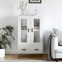 Aparador alto madera de ingeniería blanco brillo 69,5x31x115 cm by , Sideboards - Ref: Foro24-828270, Price: 99,52 €, Discoun...
