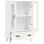 Aparador alto madera de ingeniería blanco brillo 69,5x31x115 cm by , Sideboards - Ref: Foro24-828270, Price: 99,52 €, Discoun...