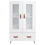 Aparador alto madera de ingeniería blanco brillo 69,5x31x115 cm by , Sideboards - Ref: Foro24-828270, Price: 99,52 €, Discoun...