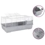 Jaula de animales pequeños polipropileno metal gris 100x53x46cm by , Cages and habitats for small animals - Ref: Foro24-17222...