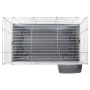 Jaula de animales pequeños polipropileno metal gris 100x53x46cm by , Cages and habitats for small animals - Ref: Foro24-17222...