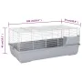 Jaula de animales pequeños polipropileno metal gris 100x53x46cm by , Cages and habitats for small animals - Ref: Foro24-17222...