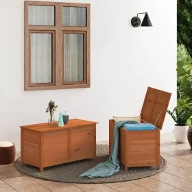 Baúl para cojines madera de abeto maciza marrón 100x50x56 cm von , Aufbewahrungsboxen für den Außenbereich - Ref: Foro24-1521...