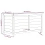 Baúl para cojines madera de abeto maciza marrón 100x50x56 cm von , Aufbewahrungsboxen für den Außenbereich - Ref: Foro24-1521...