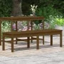 Banco jardín 2 plazas madera maciza pino marrón 159,5x44x45 cm by vidaXL, garden benches - Ref: Foro24-824014, Price: 61,53 €...