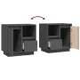 Mesitas de noche 2 uds madera maciza pino gris 50x34x50 cm de , Mesitas de noche - Ref: Foro24-814484, Precio: 90,23 €, Descu...