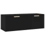 Armario de pared madera contrachapada negro 100x36,5x35 cm de , Taquillas y armarios de almacenamiento - Ref: Foro24-812943, ...