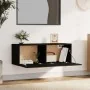Armario de pared madera contrachapada negro 100x36,5x35 cm de , Taquillas y armarios de almacenamiento - Ref: Foro24-812943, ...