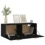 Armario de pared madera contrachapada negro 100x36,5x35 cm de , Taquillas y armarios de almacenamiento - Ref: Foro24-812943, ...