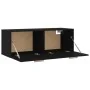 Armario de pared madera contrachapada negro 100x36,5x35 cm de , Taquillas y armarios de almacenamiento - Ref: Foro24-812943, ...