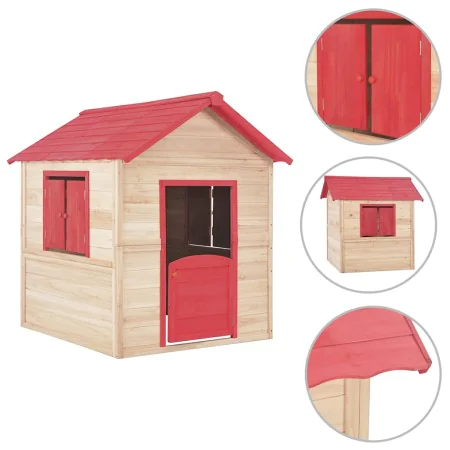 Casa de juegos para niños de madera de abeto rojo de , Casitas infantiles - Ref: Foro24-91792, Precio: 391,56 €, Descuento: %