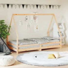 Estructura de cama infantil madera maciza de pino 90x190 cm by , Cribs and beds for children - Ref: Foro24-834492, Price: 122...