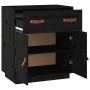 Aparador de madera maciza de pino negro 65,5x40x75 cm von , Sideboards - Ref: Foro24-820131, Preis: 82,70 €, Rabatt: %