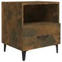 Mesita de noche madera contrachapada color roble ahumado by , Nightstands - Ref: Foro24-817303, Price: 40,58 €, Discount: %