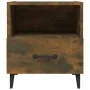 Mesita de noche madera contrachapada color roble ahumado by , Nightstands - Ref: Foro24-817303, Price: 40,58 €, Discount: %