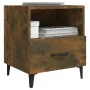 Mesita de noche madera contrachapada color roble ahumado by , Nightstands - Ref: Foro24-817303, Price: 40,58 €, Discount: %