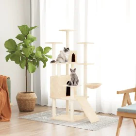 Rascador para gatos con postes de sisal crema 154 cm by , Cat furniture - Ref: Foro24-171690, Price: 78,08 €, Discount: %