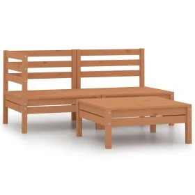 Set de muebles de jardín 3 pzas madera maciza pino marrón miel by , Garden sets - Ref: Foro24-806600, Price: 162,65 €, Discou...