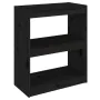 Estantería/divisor de espacios madera pino negro 60x30x71,5 cm de , Librerías y estanterías - Ref: Foro24-808162, Precio: 52,...