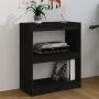 Estantería/divisor de espacios madera pino negro 60x30x71,5 cm de , Librerías y estanterías - Ref: Foro24-808162, Precio: 52,...