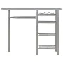 Mesa y taburetes de cocina con estantes de madera y acero gris von , Möbelsets für Küchen und Esszimmer - Ref: Foro24-284401,...