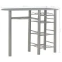 Mesa y taburetes de cocina con estantes de madera y acero gris von , Möbelsets für Küchen und Esszimmer - Ref: Foro24-284401,...