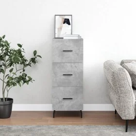 Aparador de madera contrachapada gris hormigón 34,5x34x90 cm by , Sideboards - Ref: Foro24-828624, Price: 75,29 €, Discount: %