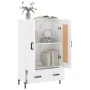 Aparador alto madera de ingeniería blanco brillo 69,5x31x115 cm de , Aparadores - Ref: Foro24-830326, Precio: 100,36 €, Descu...