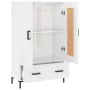 Aparador alto madera de ingeniería blanco brillo 69,5x31x115 cm de , Aparadores - Ref: Foro24-830326, Precio: 100,36 €, Descu...
