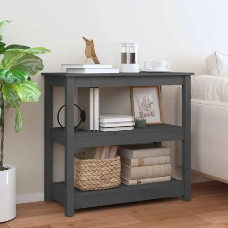 Mesa consola de madera maciza de pino gris 80x40x74 cm de , Mesas auxiliares - Ref: Foro24-821671, Precio: 95,51 €, Descuento: %