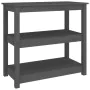 Mesa consola de madera maciza de pino gris 80x40x74 cm de , Mesas auxiliares - Ref: Foro24-821671, Precio: 95,51 €, Descuento: %