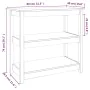 Mesa consola de madera maciza de pino gris 80x40x74 cm de , Mesas auxiliares - Ref: Foro24-821671, Precio: 95,51 €, Descuento: %
