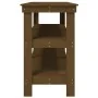 Banco de trabajo madera maciza de pino marrón miel 181x50x80 cm de , Mesas de trabajo - Ref: Foro24-823657, Precio: 218,78 €,...