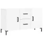 Aparador de madera de ingeniería blanco brillante 100x36x60 cm by , Sideboards - Ref: Foro24-828174, Price: 106,76 €, Discoun...