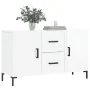 Aparador de madera de ingeniería blanco brillante 100x36x60 cm by , Sideboards - Ref: Foro24-828174, Price: 106,76 €, Discoun...