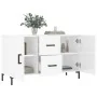 Aparador de madera de ingeniería blanco brillante 100x36x60 cm by , Sideboards - Ref: Foro24-828174, Price: 106,76 €, Discoun...