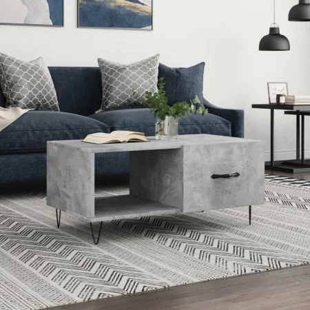 Mesa de centro madera contrachapada gris hormigón 90x50x40 cm de , Mesas de centro - Ref: Foro24-829208, Precio: 59,05 €, Des...