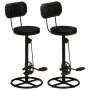 Taburetes de cocina 2 uds piel de cabra auténtica negro by , Kitchen stools - Ref: Foro24-338216, Price: 225,96 €, Discount: %