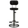 Taburetes de cocina 2 uds piel de cabra auténtica negro by , Kitchen stools - Ref: Foro24-338216, Price: 225,96 €, Discount: %