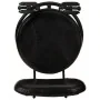 Taburetes de cocina 2 uds piel de cabra auténtica negro by , Kitchen stools - Ref: Foro24-338216, Price: 225,96 €, Discount: %