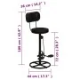 Taburetes de cocina 2 uds piel de cabra auténtica negro by , Kitchen stools - Ref: Foro24-338216, Price: 225,96 €, Discount: %
