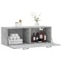Armario de pared madera ingeniería gris hormigón 100x36,5x35 cm by , Lockers and storage cabinets - Ref: Foro24-830144, Price...