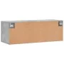 Armario de pared madera ingeniería gris hormigón 100x36,5x35 cm by , Lockers and storage cabinets - Ref: Foro24-830144, Price...